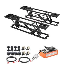 VEVOR - Portable Car Lift, 5000 lbs Capacity, Heavy Duty Quick Lift with 25.6" Max Height, Pneumatic Pump, Wheels, 4 Rubber Pads - Black