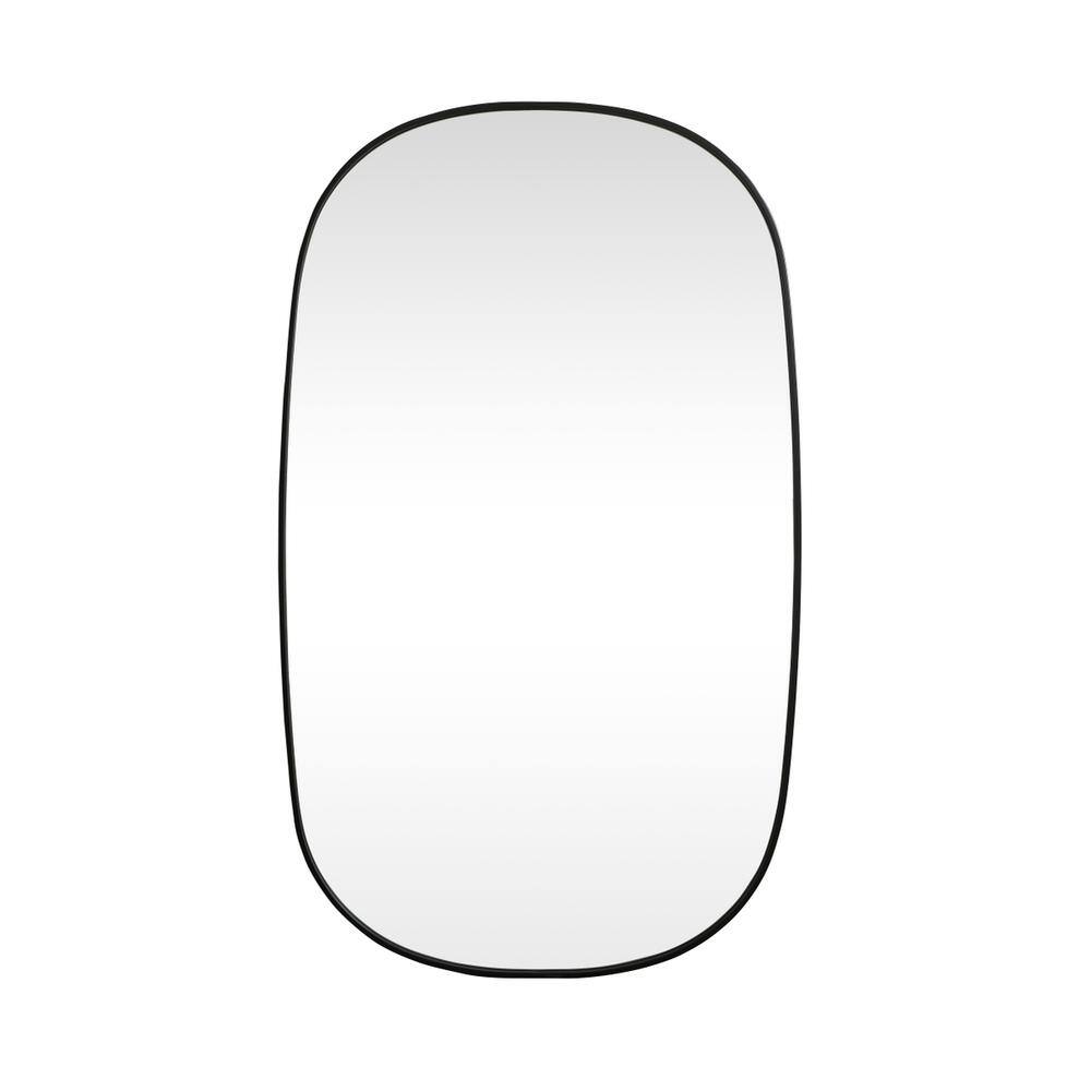 Alt View 7. Elegant Decor - Metal Frame Oval Mirror 36x60 Inch in Black - Black.