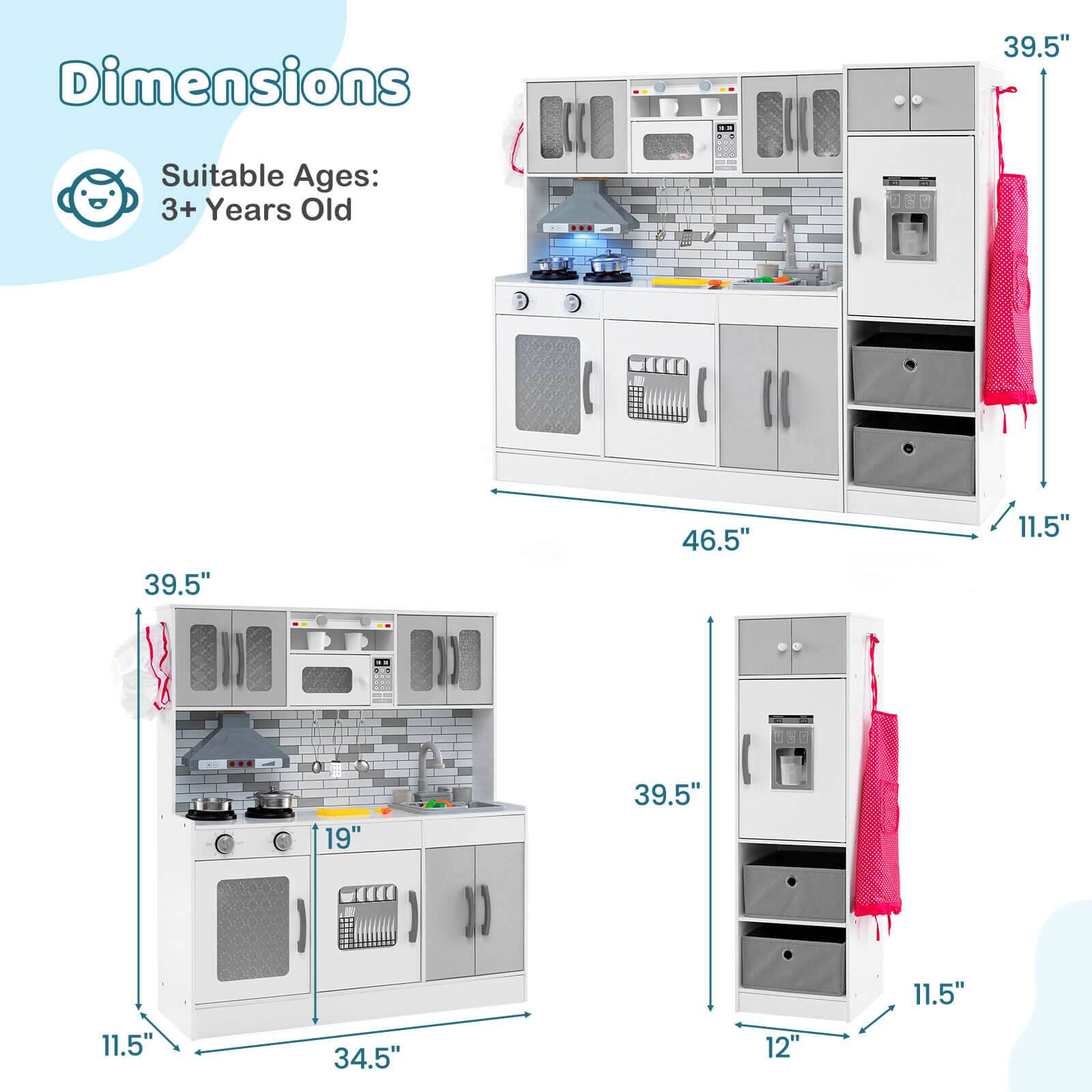 Dimensions  
Suitable Ages: 3+ Years Old  

- 39.5"  
- 46.5"  
- 11.5"  
- 19"  
- 34.5"  
- 12"