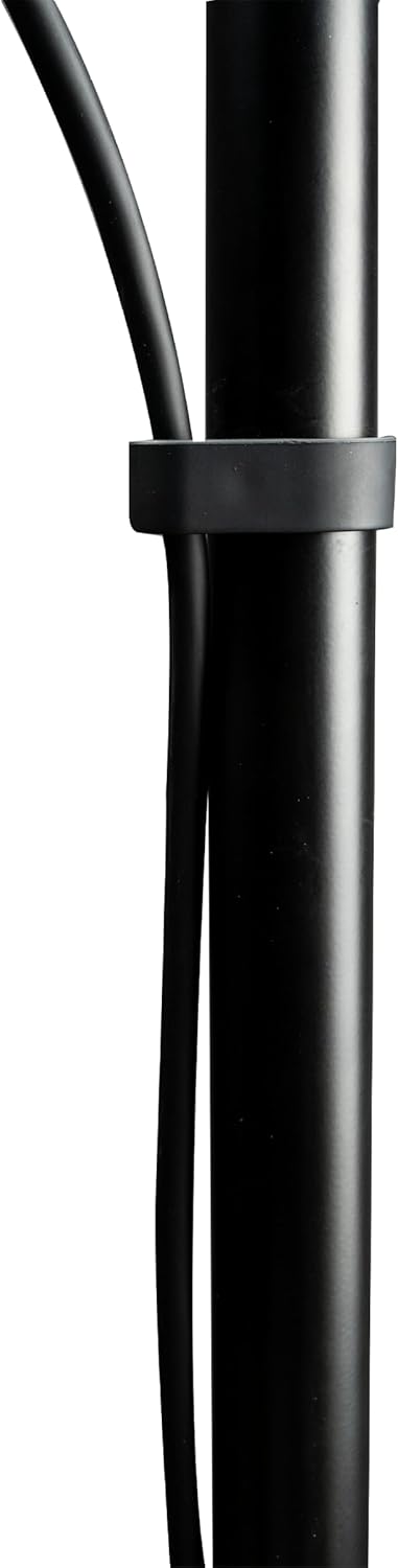 Left. Gator Frameworks - Standard Round Base Mic Stand w/ 10" Weighted Base, Adjustable Height 36–65", Cable Management & Soft Grip Twist Clutch - Black.