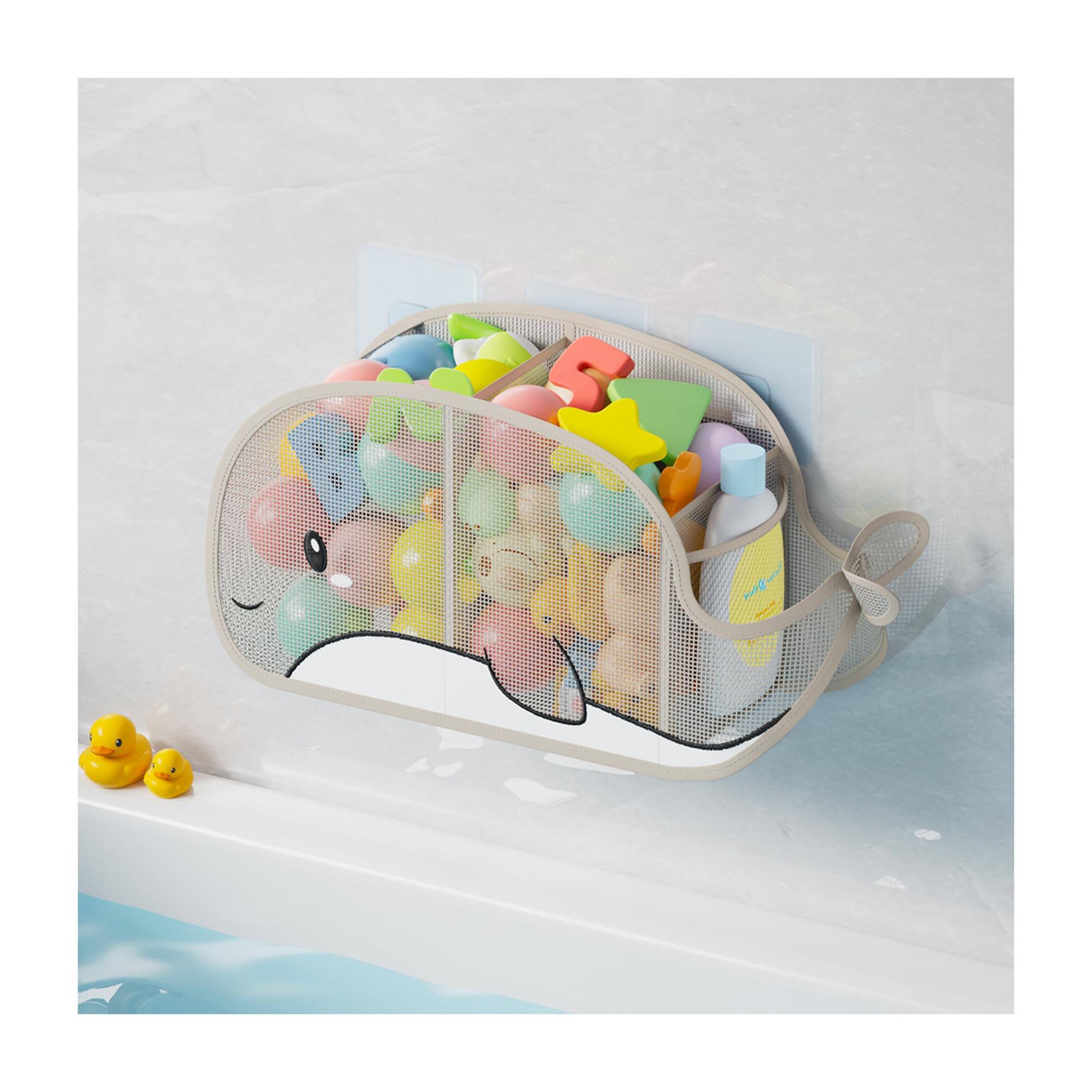 Front. Dapper Styles - Quick-drying Bath Tub Organizer Storage For Bathroom -capacity Mesh Holder Bathtub Convenient Quick Access ... - Default.