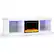 Alt View 7. Ihomeadore - 66" TV Stand with 23"Insert Electric Fireplace and Open Storage Shelves Media Console for TVs up to 75" - White.