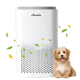 OSTBA - Avamia H14 HEPA Air Purifier for Large Rooms up to 1800Ft². Features Laser Air Sensor & Sleep Mode for Pets & Odor - White