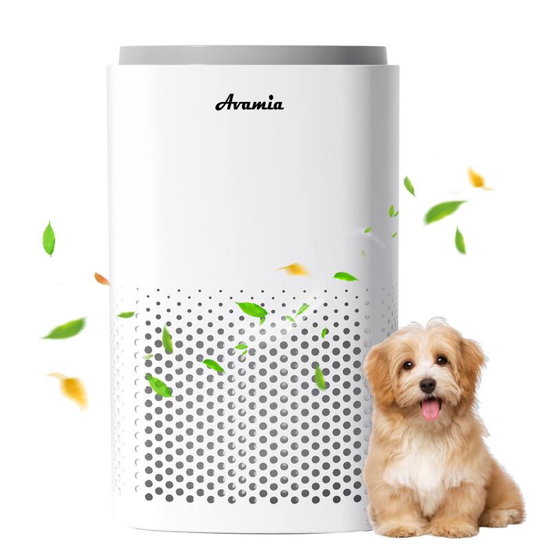 Front. OSTBA - Avamia H14 HEPA Air Purifier for Large Rooms up to 1800Ft². Features Laser Air Sensor & Sleep Mode for Pets & Odor. - White.