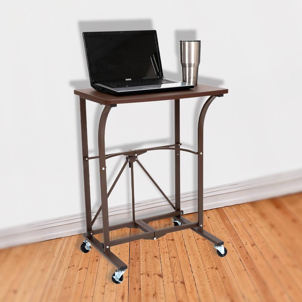 Alt View 5. Origami - Origami Folding Computer Desk for Office, Students, and Gaming, Vintage Bronze - Vintage Bronze.