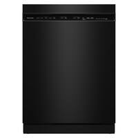 KitchenAid - 24" Front Control Built-In Stainless Steel Tub Dishwasher with Third Level Utensil Rack and 47 dBA - Black - Front_Zoom