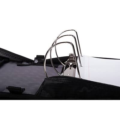 Alt View 4. Case It - King Sized Zip Tab 4" 3-Ring Zipper Binders, D-Ring - Red.