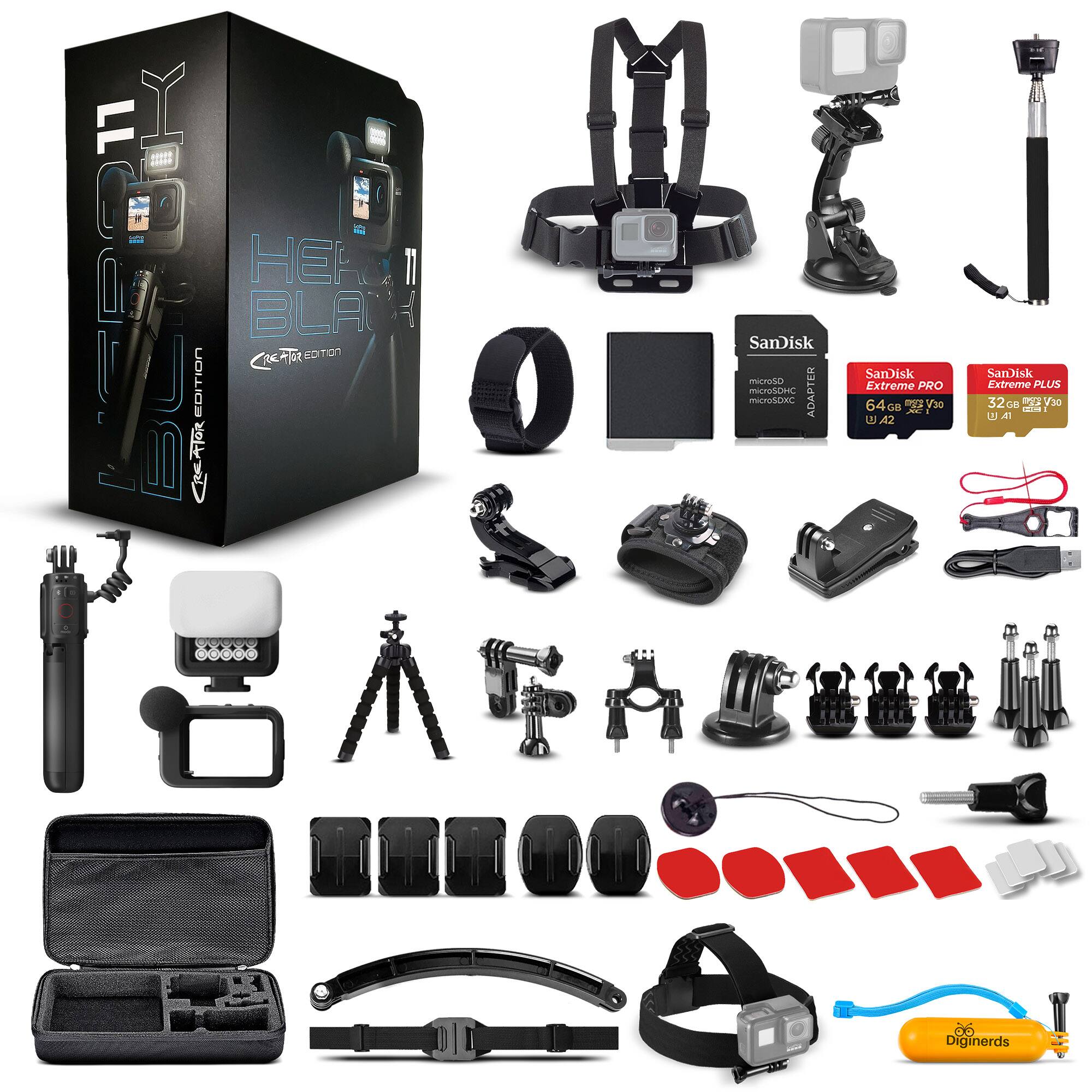 GoPro - HERO11 Creator Edition - Action Camera + 64GB + 50 Piece Accessory Kit