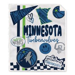Pegasus - Minnesota Timberwolves 60" x 70" Loco Fan Ultra Cozy Sherpa Blanket - Multicolor