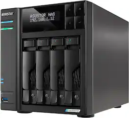 Asustor - Lockerstor 4 Gen2+ AS6704T v2 4 Bay NAS, Intel Quad-Core CPU Network Attached Storage (Diskless)