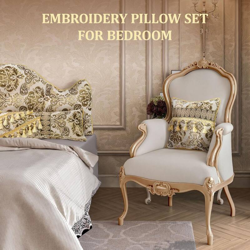 EMBROIDERY PILLOW SET FOR BEDROOM