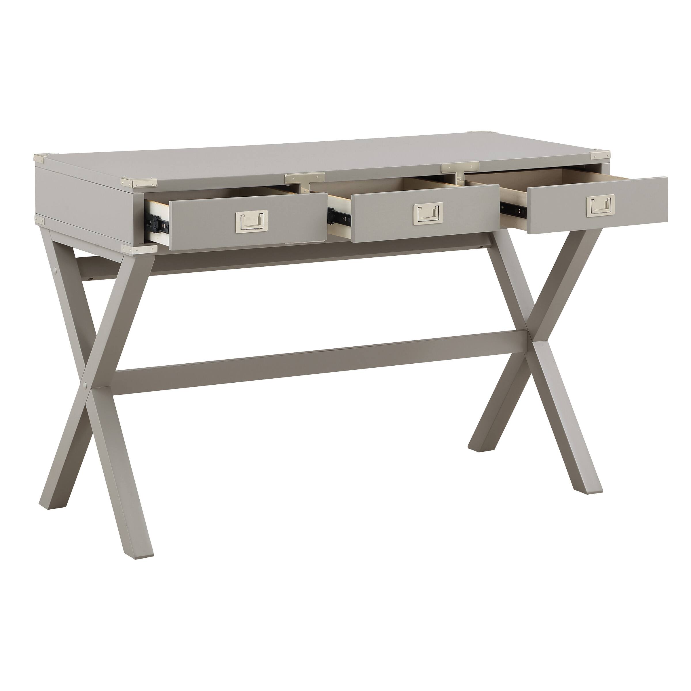 Alt View 12. OSP Home Furnishings - Wellington 46" Desk with Power - Grey.