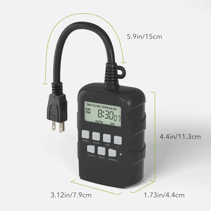 BN LINK 7 Day Outdoor Heavy Duty Digital Programmable Timer, Dual ...