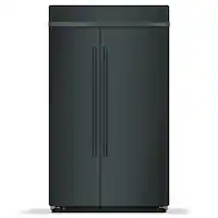 KitchenAid - 30 Cu. Ft. Built-In Side-by-Side Refrigerator with Platinum Interior - Juniper - Front_Zoom