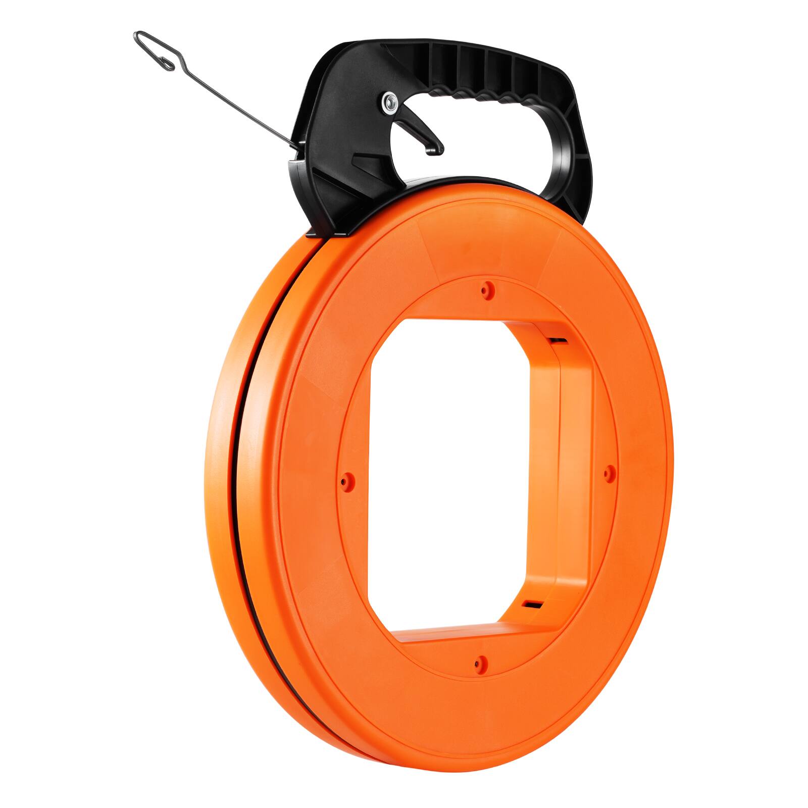 Alt View 5. VEVOR - Fish Tape, 120-foot, 1/8-inch, Steel Wire Puller with Optimized Housing and Handle, Easy-to-Use Cable Puller Tool - Orange;Black.