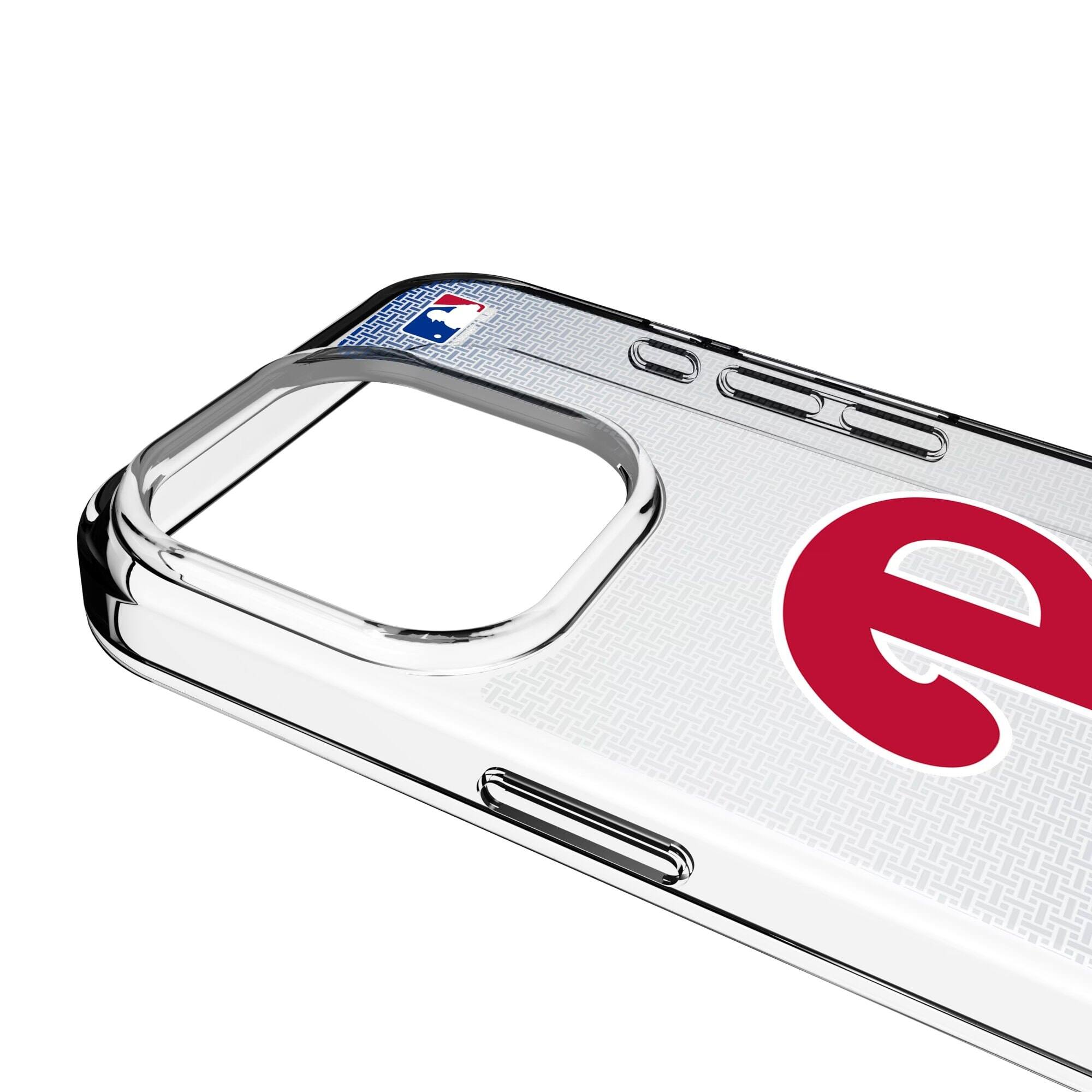 Alt View 2. Keyscaper - Linen Logo iPhone Clear Case - 14 Pro Max - Multicolor.