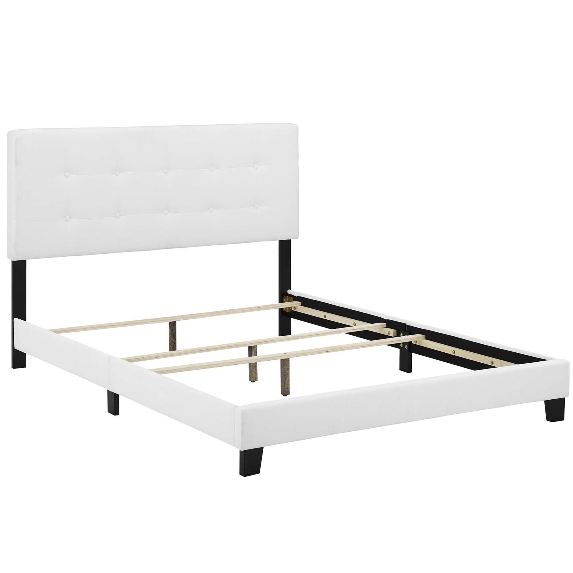 Back. Modway - Celine Channel Tufted Performance Velvet Full Bed - White.