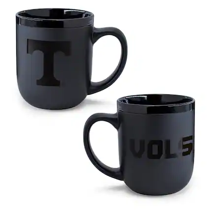 Front. WinCraft - Tennessee Volunteers 17oz. Ceramic Mug - Black.