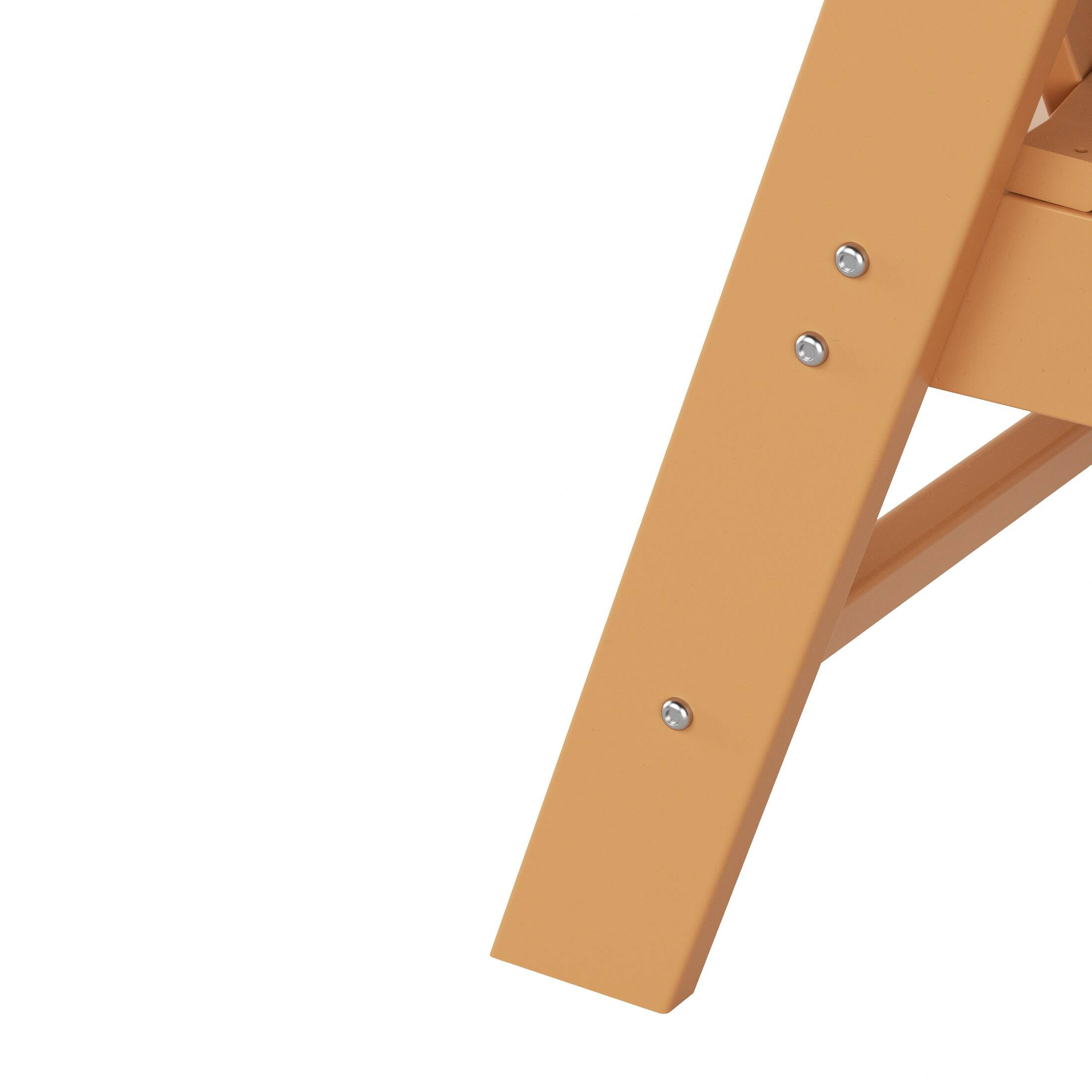 Alt View 6. WestinTrends - WestinTrends Malibu Outdoor Patio HDPE Plastic Adirondack Dining Chair - Teak.