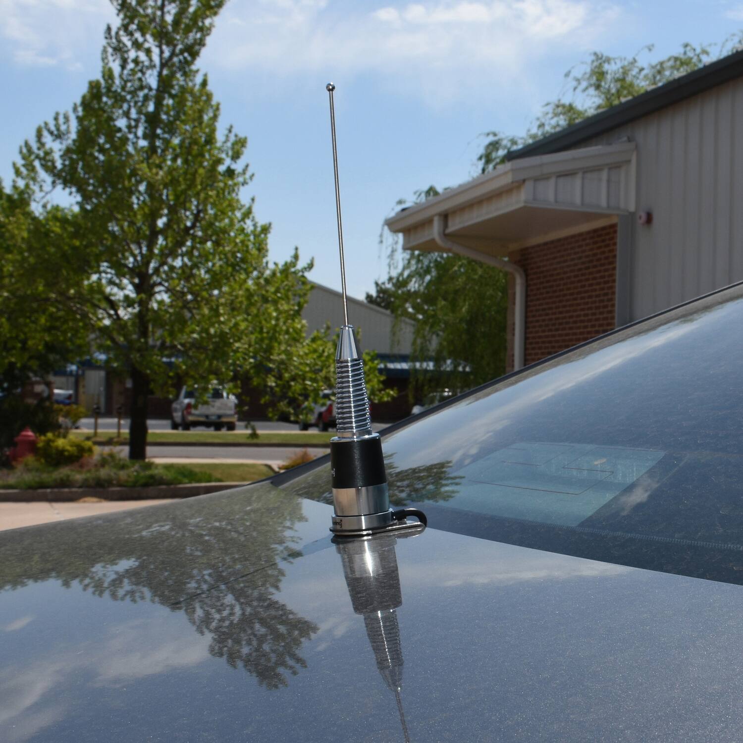 Angle. Browning - 200-Watt 450-470 MHz 3-dBd-Gain UHF Antenna with Spring and NMO Mounting BR-176-S - Stainless Steel.