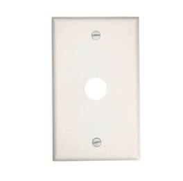 Leviton - 1 gang Thermoset Plastic Cable/Telco Wall Plate 1 pk - White