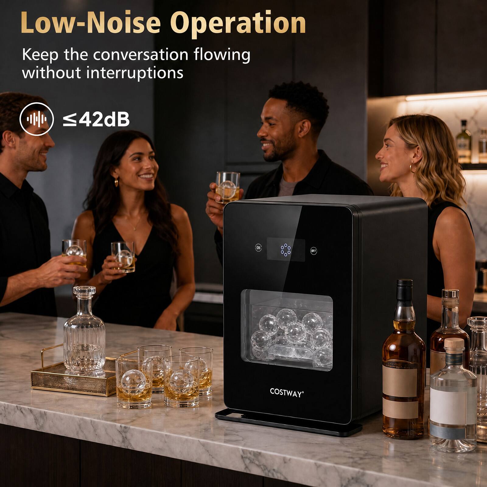 Low-Noise Operation  
Keep the conversation flowing without interruptions  
≤42dB  
COSTWAY
