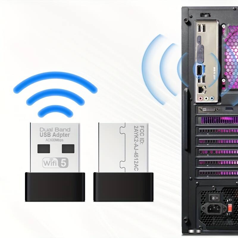 Dual Band USB Adapter
AC600Mbps
WiFi 5
FCC ID: 2AYK2-AJ-4512AC