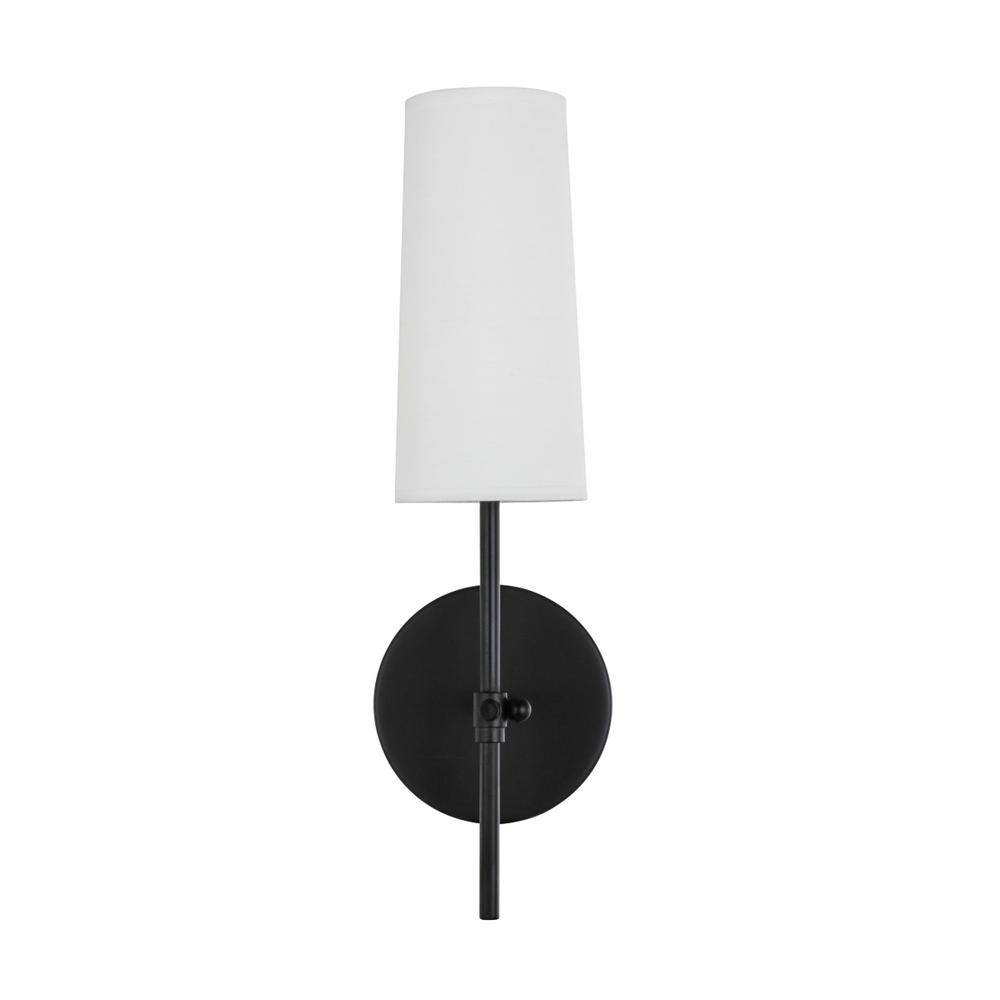 Alt View 8. Living District - Mel 1 light Black and White shade wall sconce - Black And White Shade.