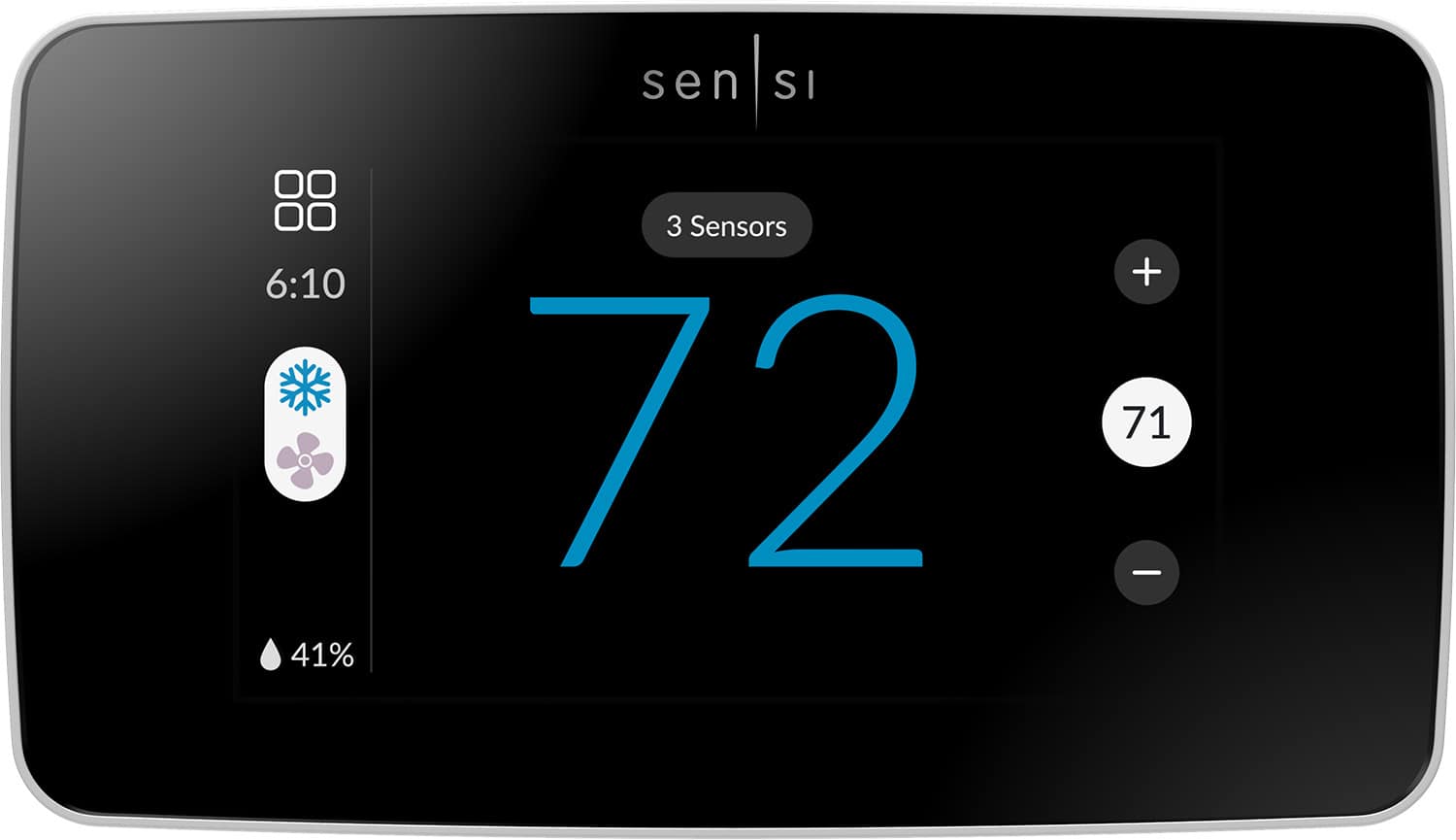 Alt View 11. Copeland - Sensi Touch 2 Smart Programmable Wi-Fi Thermostat-Works with Alexa - White Beveled Edge.