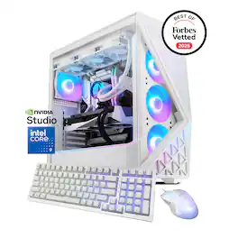 iBUYPOWER - Slate Gaming Desktop PC- Intel Core Ultra 9 285K,NVIDIA GeForce RTX 5070 12GB,32GB DDR5 RGB,2TB NVMe - White