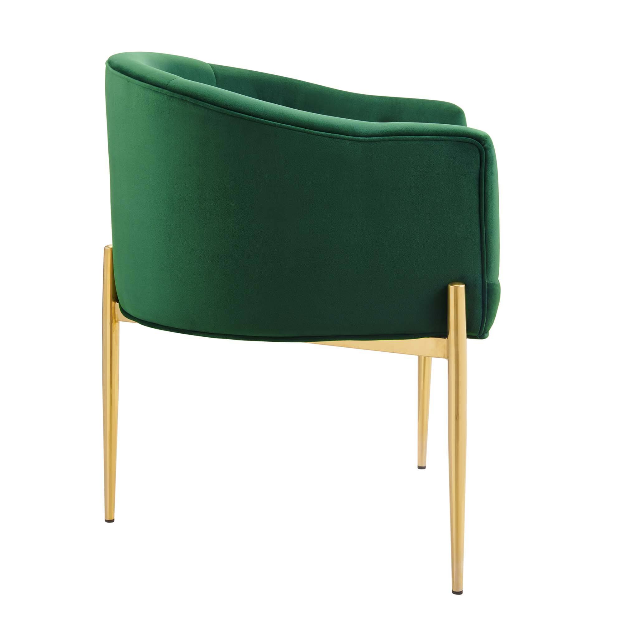 Alt View 1. Modway - Savour Tufted Performance Velvet Accent Chair by Modway - Emerald.