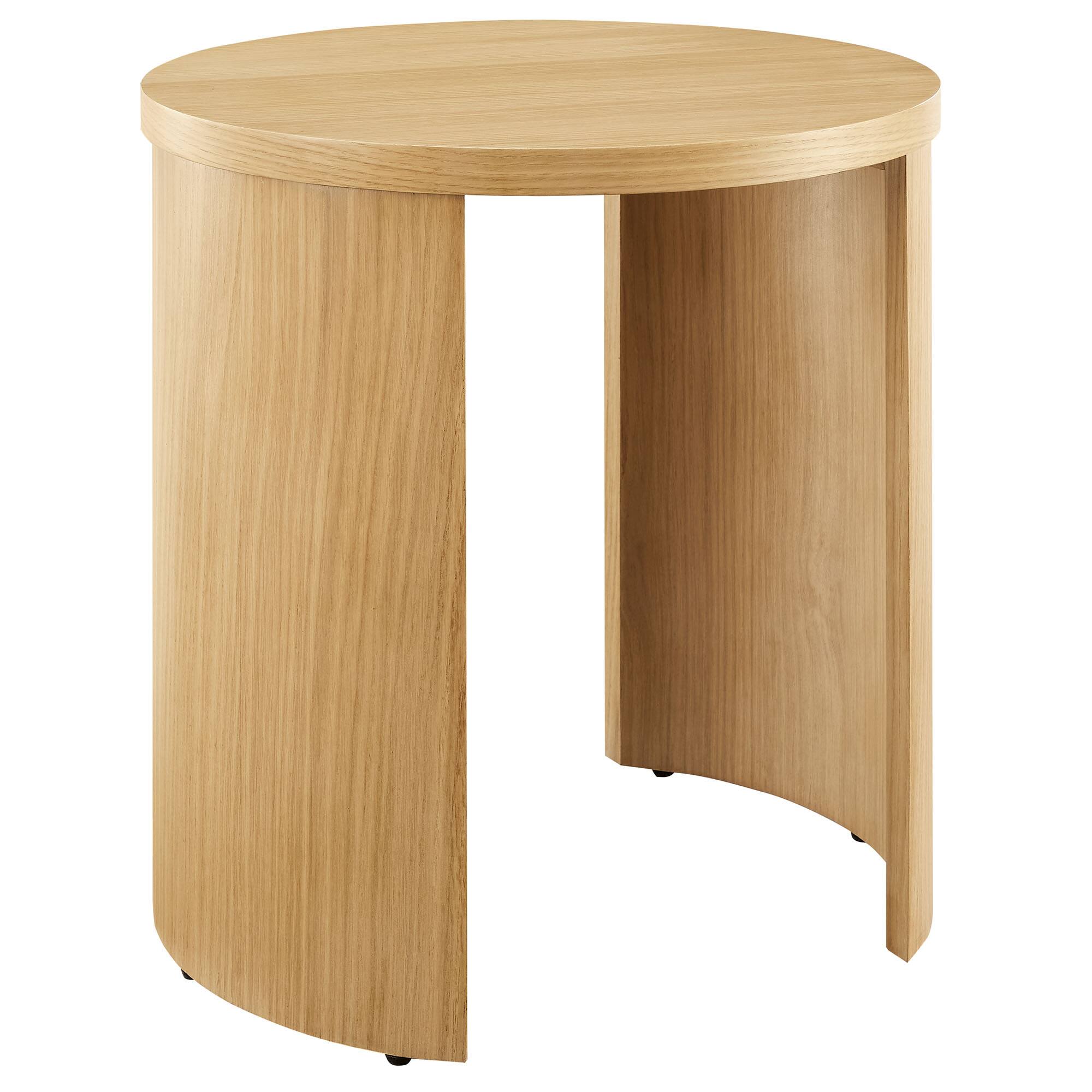 Angle. Modway - Aspect Round Wood End Table by Modway - Oak.