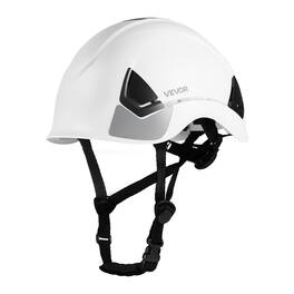 VEVOR - Safety Helmet, ANSI/ISEA Z89.1 Approved ABS Safety Hard Hat with 6-Point Ratchet Suspension, Adjustable Vented Hardhat - One size fits all - White
