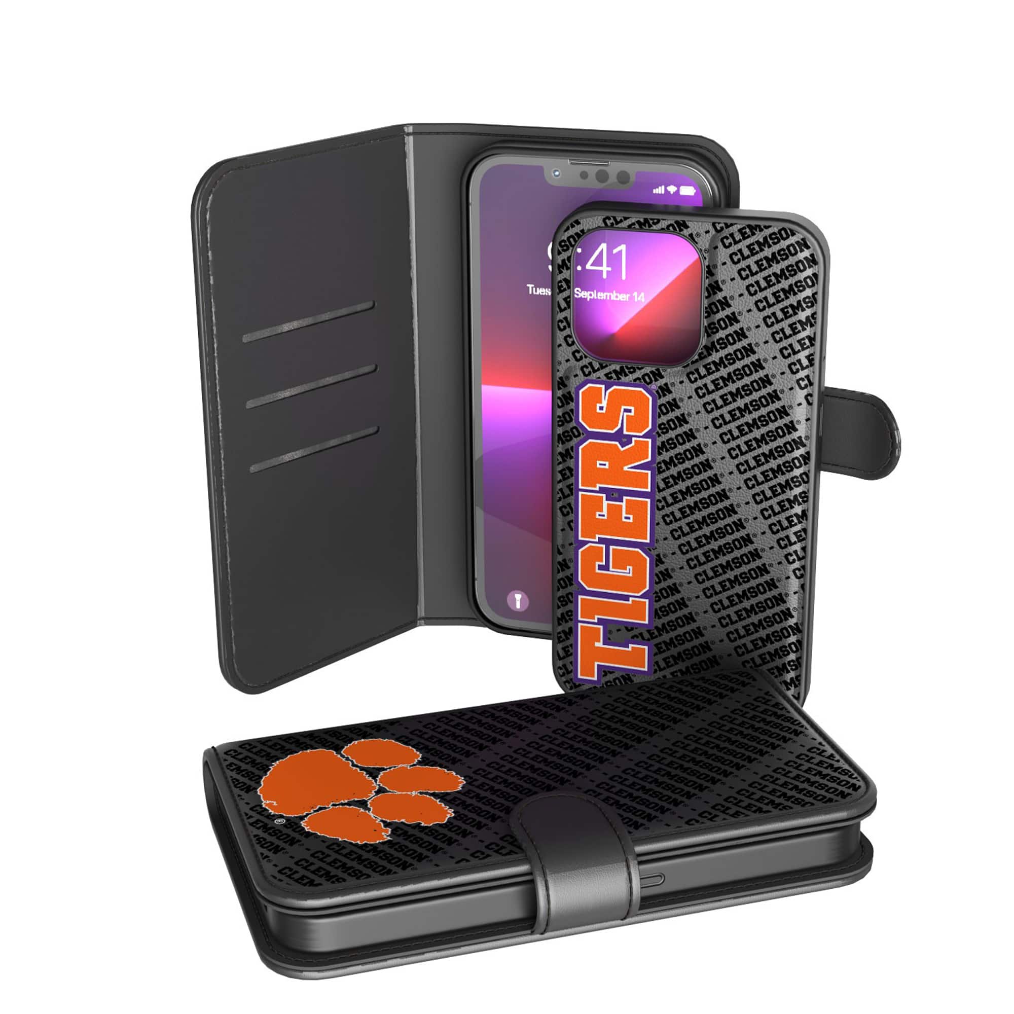 Keyscaper - NCAA - Clemson Tigers iPhone Wallet Case - 13 Pro Max - Multicolor
