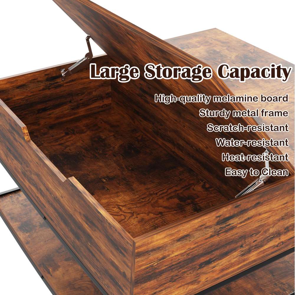 Large Storage Capacity

- High-quality melamine board
- Sturdy metal frame
- Scratch-resistant
- Water-resistant
- Heat-resistant
- Easy to Clean