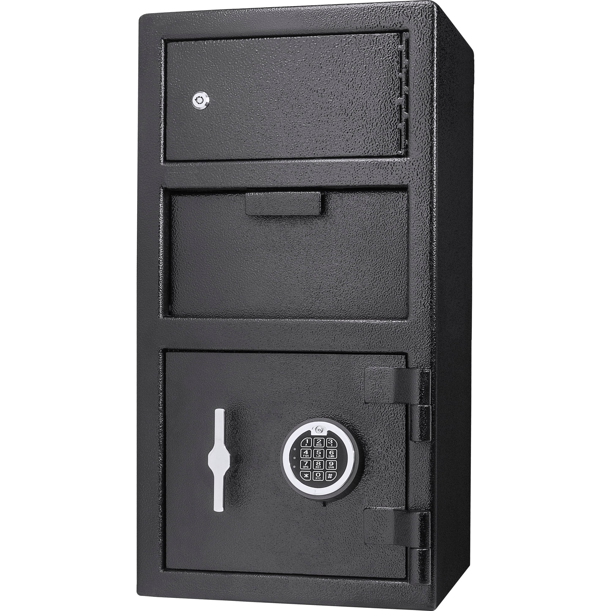 Front. Barska - Advanced Digital Keypad Compact Depository Drop Safe with Master Code + 5 Codes & Dual User Mode-, 0.72/0.78 Cu Ft - Black.