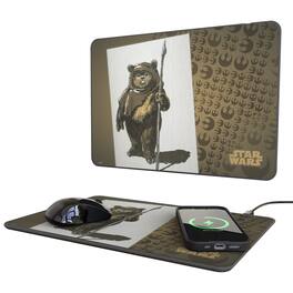 Keyscaper - Star Wars: Return of the Jedi Portrait 15-Watt Wireless Charger and Mouse Pad - Ewok