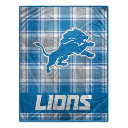 Pegasus - Detroit Lions 66" x 95" Oversized Plaid FAN-mily Ultra Cozy Blanket - Multicolor