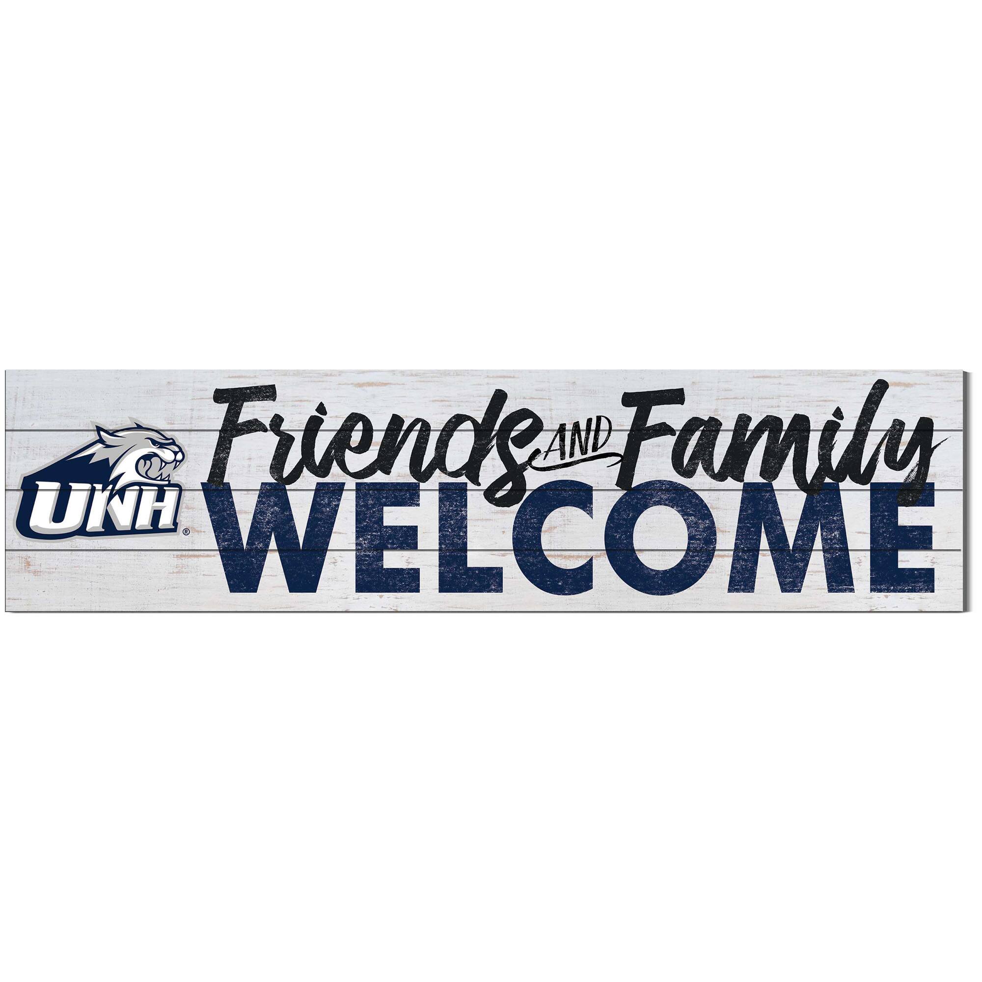 New Hampshire Wildcats 10'' x 40'' Friends & Family Welcome Sign
