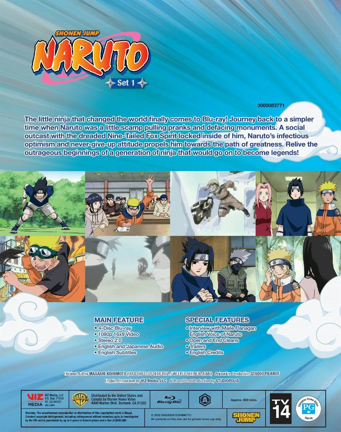 Back. Naruto - Set 1 (Box Set) [Blu-ray].