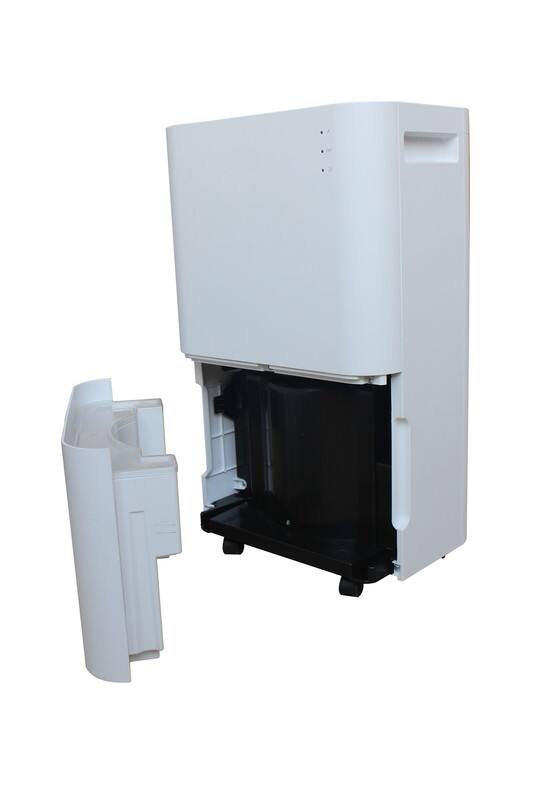 Alt View 1. Edendirect - 50 pt. 4,000 sq. ft. Dehumidifier in. White with Drain Hose, 1 Gal. Bucket, 45dB Quiet for Bedroom, Auto Defrost, Timer.