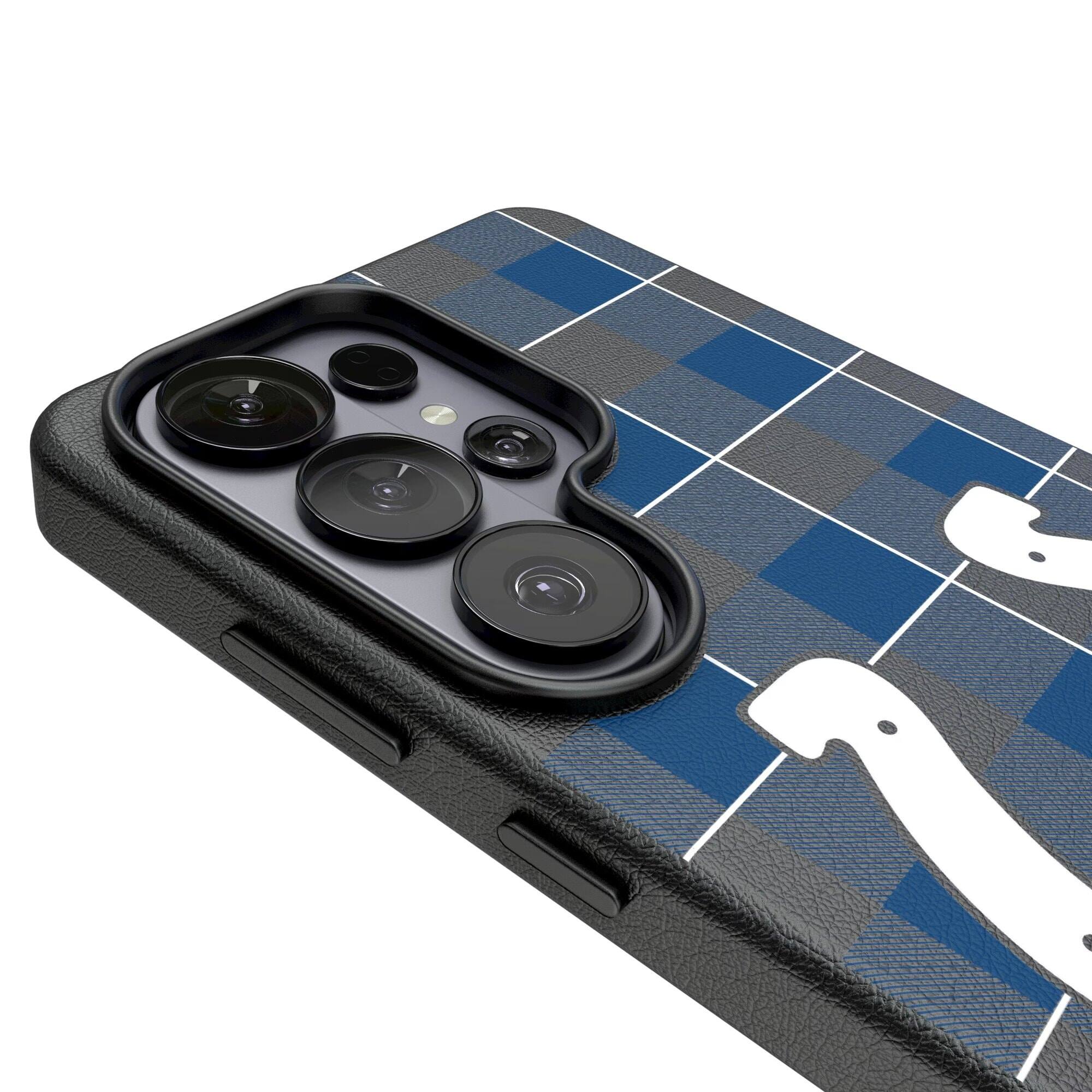 Alt View 2. Keyscaper - Indianapolis Colts Plaid Galaxy Magnetic Bump Case - S25 - Black.