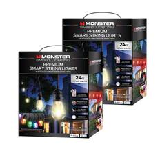MONSTER SMART LIGHTING PREMIUM SMART STRING LIGHTS MULTICOLOR MULTIWHITE (RGBIC+WW)
MONSTER SMART LIGHTING 24FT 10 LED LIGHTS
MONSTER SMART LIGHTING PREMIUM SMART STRING LIGHTS MULTICOLOR MULTIWHITE (RGBIC+WW)
MONSTER SMART LIGHTING - CNA - 24FT 12 LED LIGHTS
- APP CONTROL, VOICE CONTROL
- SOUND REACTIVE
- ALL WEATHER
- ROBUST BUILD
- CONNECT UP TO 36 LIGHTS FOR 72 FT OF LIGHTING ON EACH ADAPTER
- COMPATIBLE WITH Alexa and Google Assistant
MULTIPLE COLORS & SHADES OF WHITE