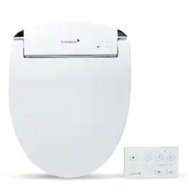 SmartBidet - SB-2400 Electric Smart Bidet™ Seat with Heated Seat, Warm Air Dryer, Remote, and LED Night Light – Round - White