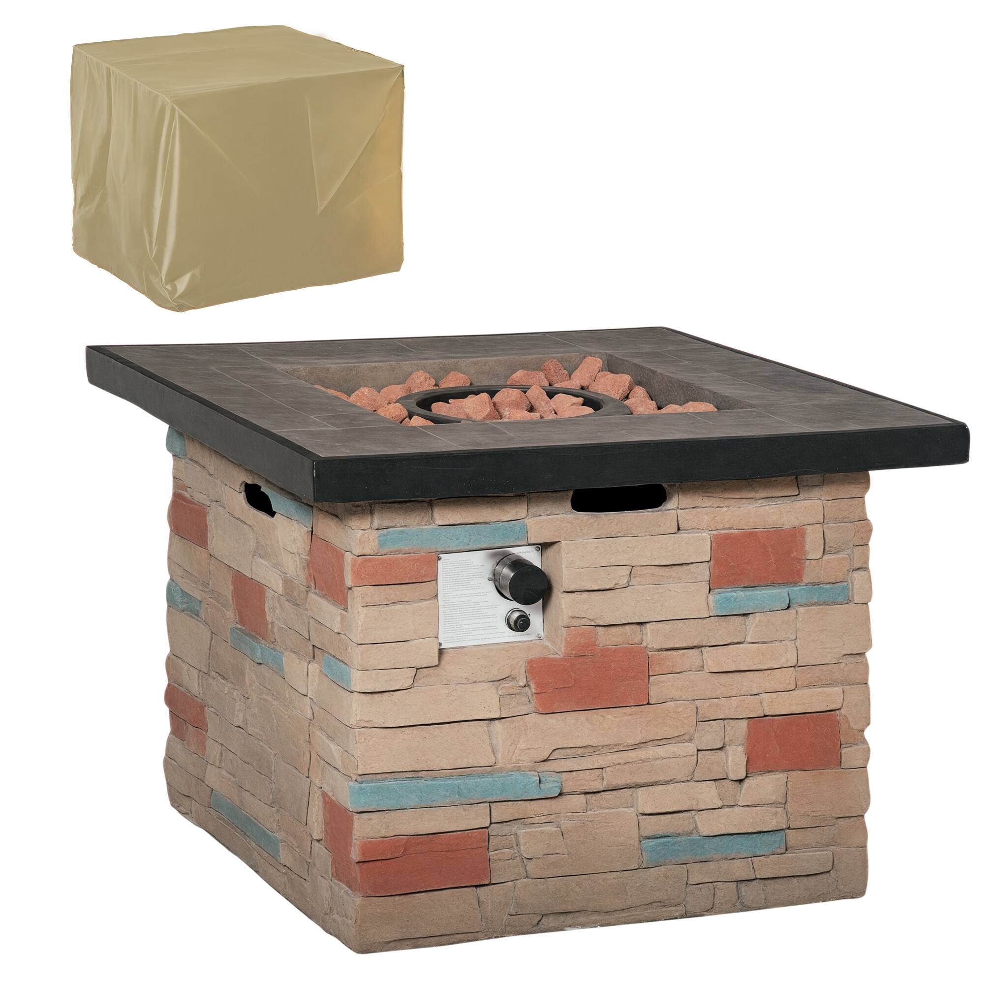Rectangular Outdoor Fireplaces