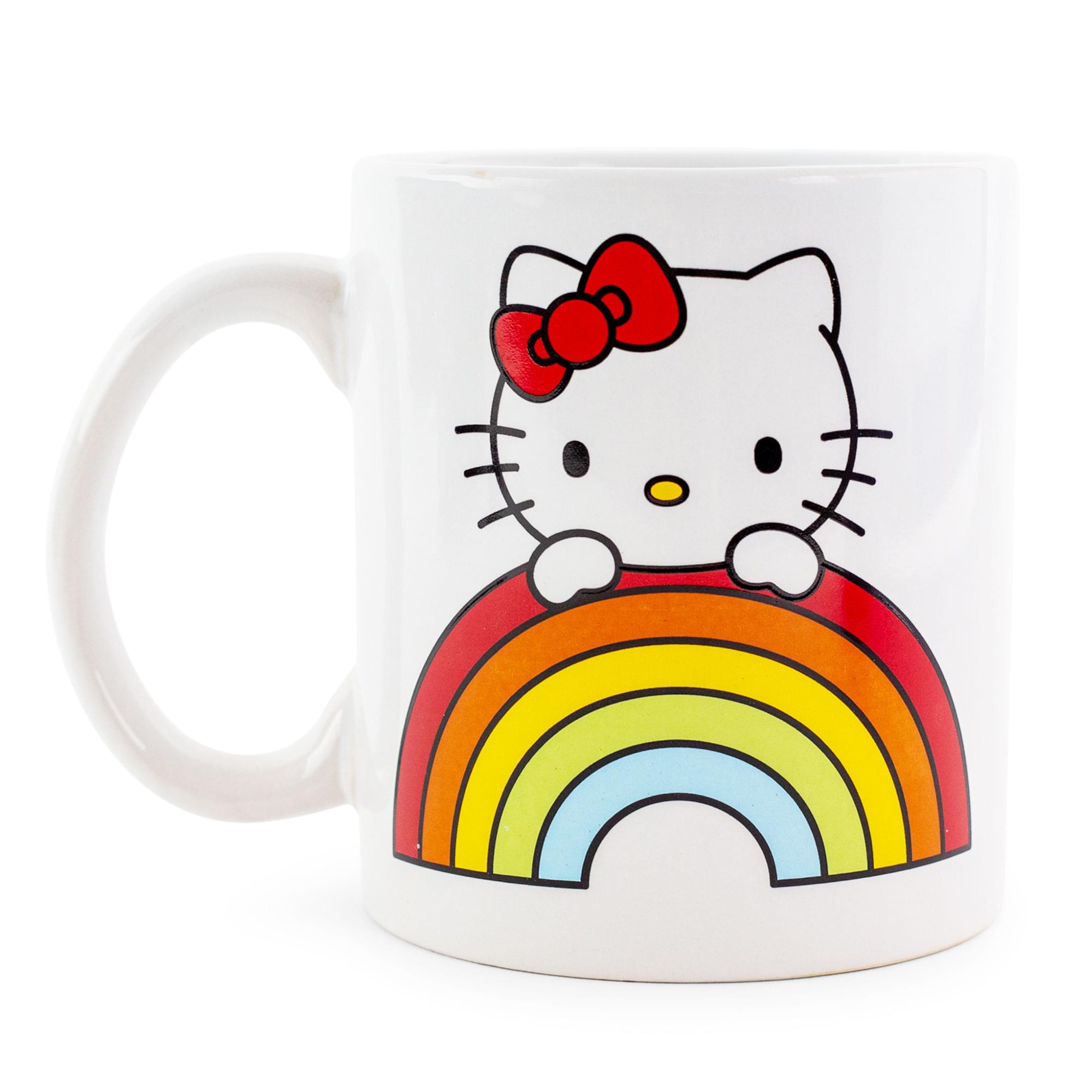 Alt View 1. Silver Buffalo - Sanrio Hello Kitty Rainbow Peek Ceramic Mug | Holds 20 Ounces - Red.