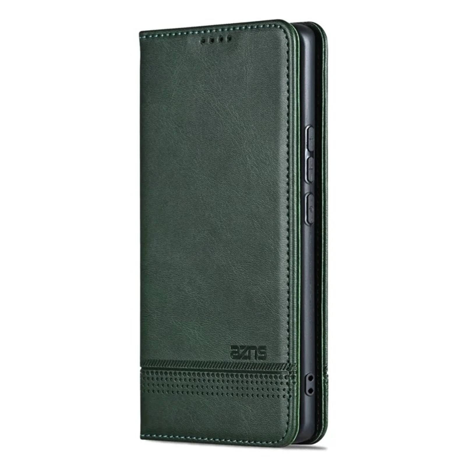 Alt View 3. UUCOVER - PU Leather Flip Wallet Case for Samsung Galaxy S25 Ultra with Card Slots Cash Holder Shockproof Kickstand Phone Cover - Darkgreen.