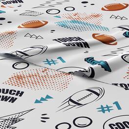 CGK Linens - Kids 4 Piece Bed Sheet Set - Cute & Cozy Wrinkle-Resistant with Vibrant Designs - Full - Football