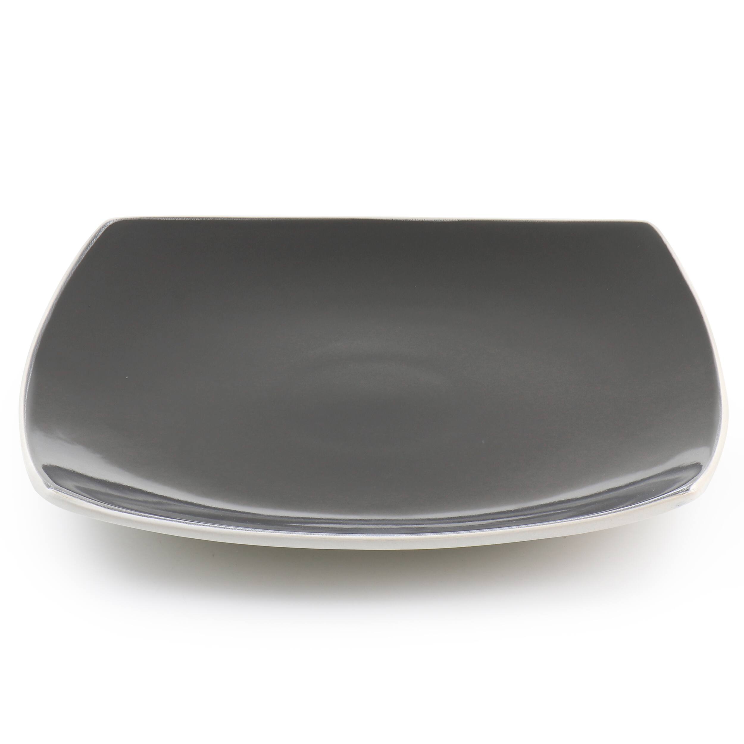 Alt View 2. Gibson - Gibson Elite Soho Lounge 16 Piece Stoneware Dinnerware Set in Grey - Gray.