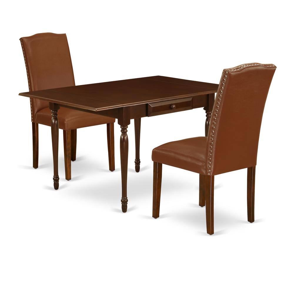 Left. East West Furniture - Dining Room Set Mahogany - Brown.